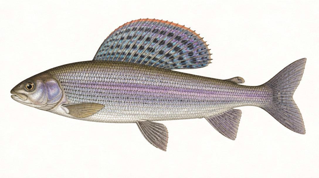 Arctic Grayling identification drawing