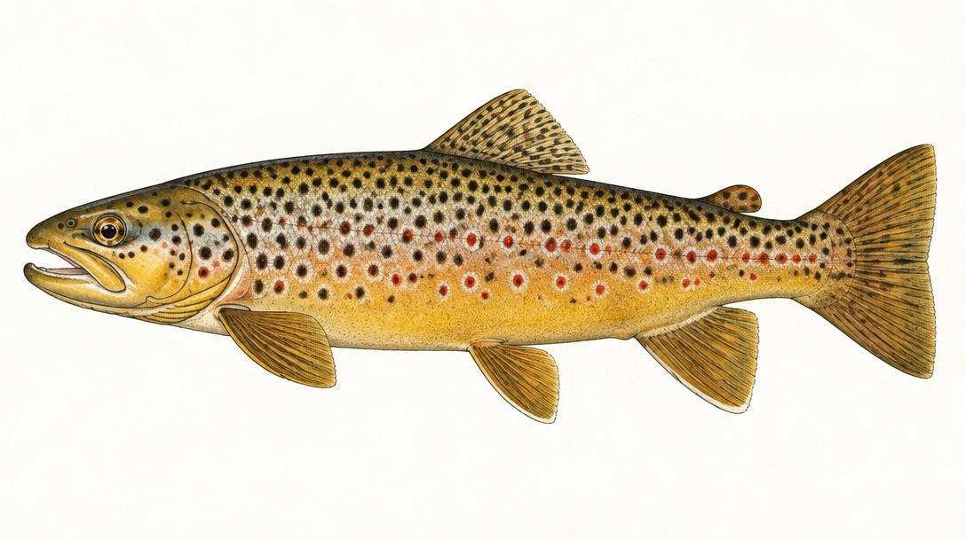 Brown Trout identification drawing