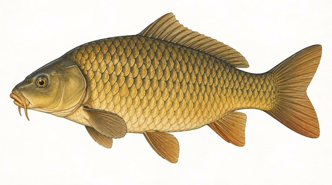 Common Carp identification drawing