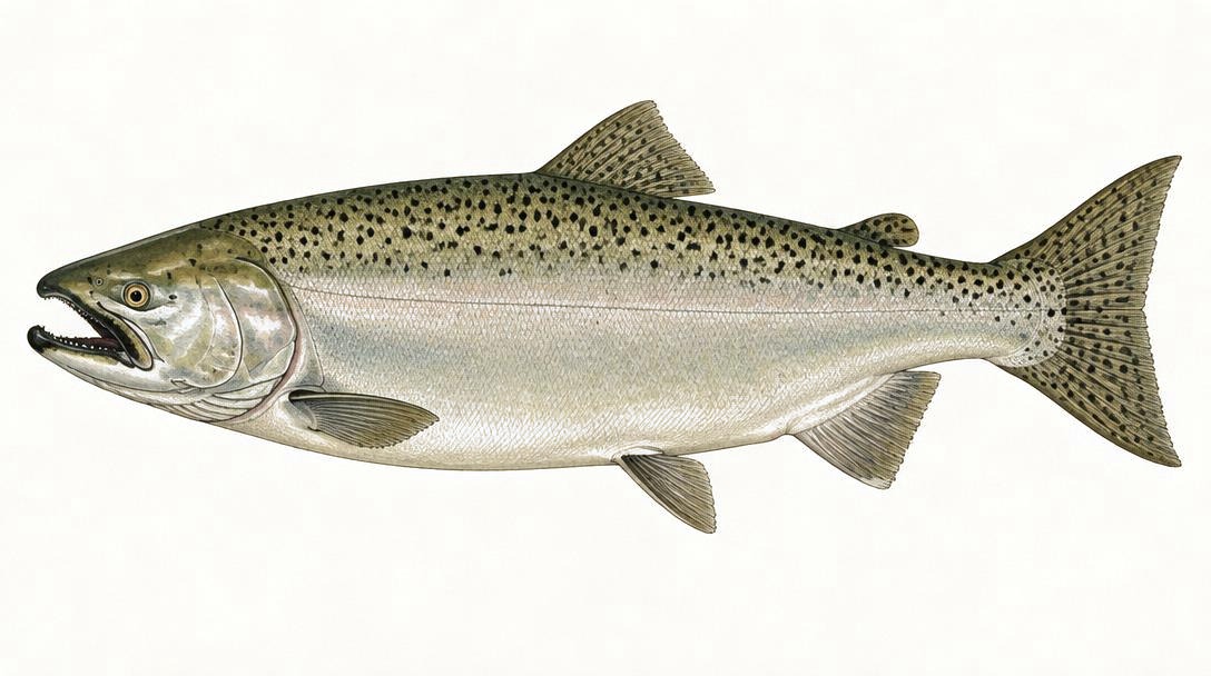Chinook Salmon identification drawing