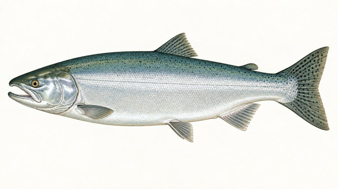 Coho Salmon identification drawing