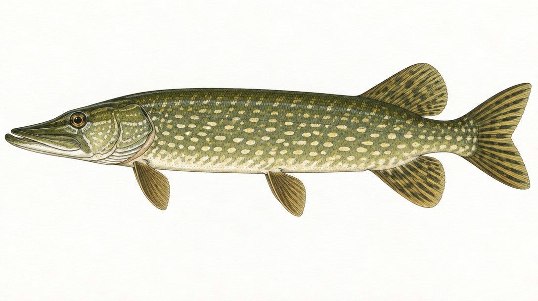 Northern Pike identification drawing