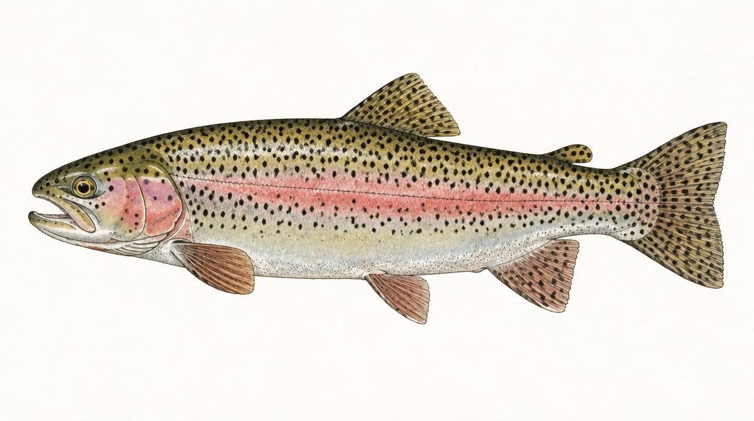 Rainbow Trout identification drawing