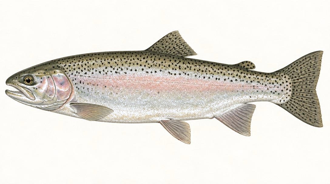 Southern California Steelhead identification drawing